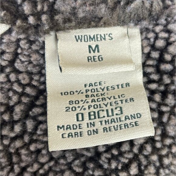 L.L. Bean Women's Gray Sherpa Lined & Sleeveless Button Front Vest Sz M - Picture 9 of 10